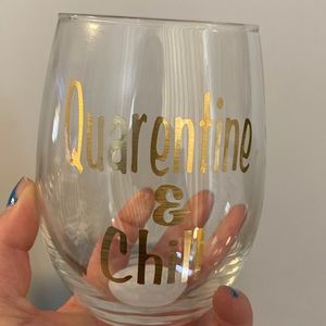 Stemless wine glass
